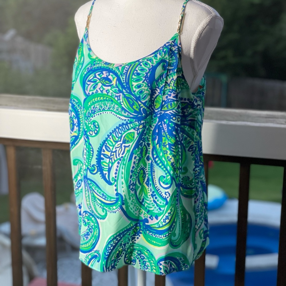 Lilly Pulitzer Skye Camisole, size S, pool blue